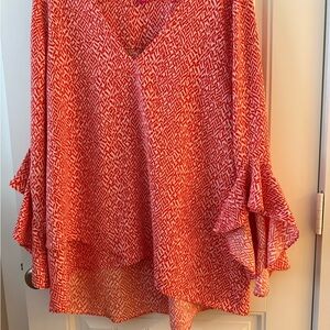 Vince Camuto Ruffled 3/4 Sleeve Blouse